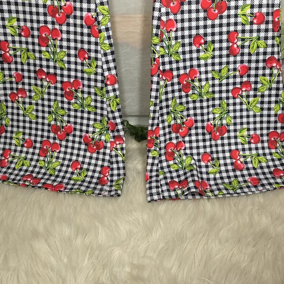 Cherry Print Flared Pants - Picture 5 of 8